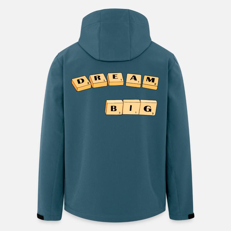 Dream Big Block Typography - Men’s Recycled Softshell Jacket by Stanley/Stella - stargazer