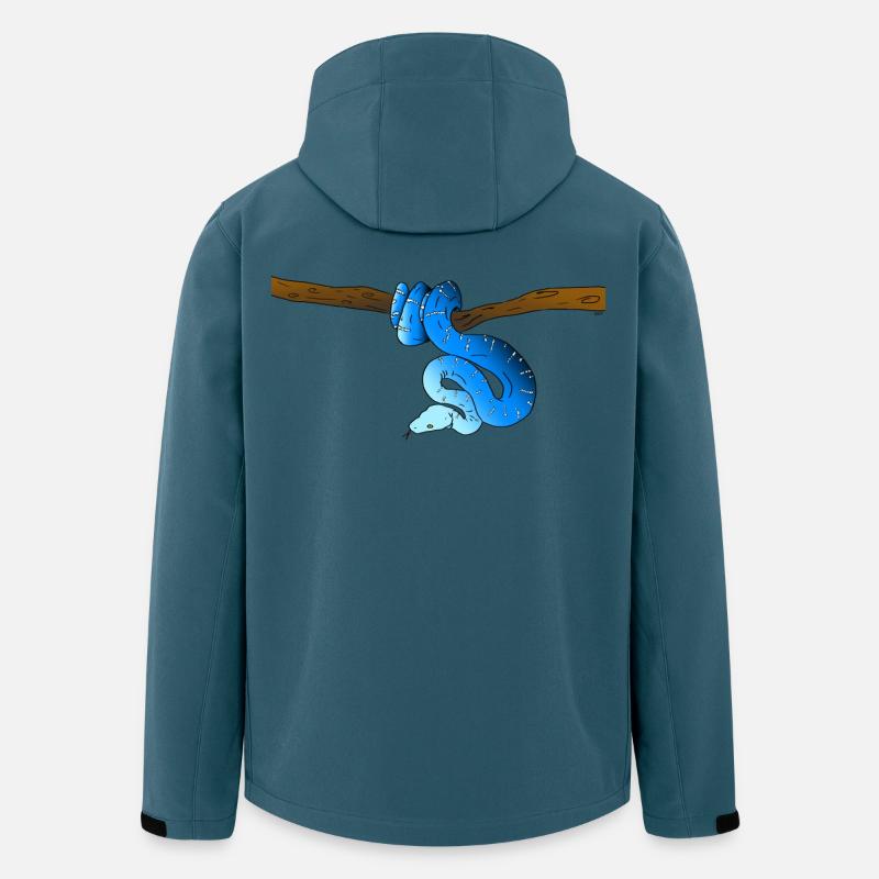 Blaue Schlange - Recycelte Männer Softshell-Jacke von Stanley/Stella - Dunkles Petrol