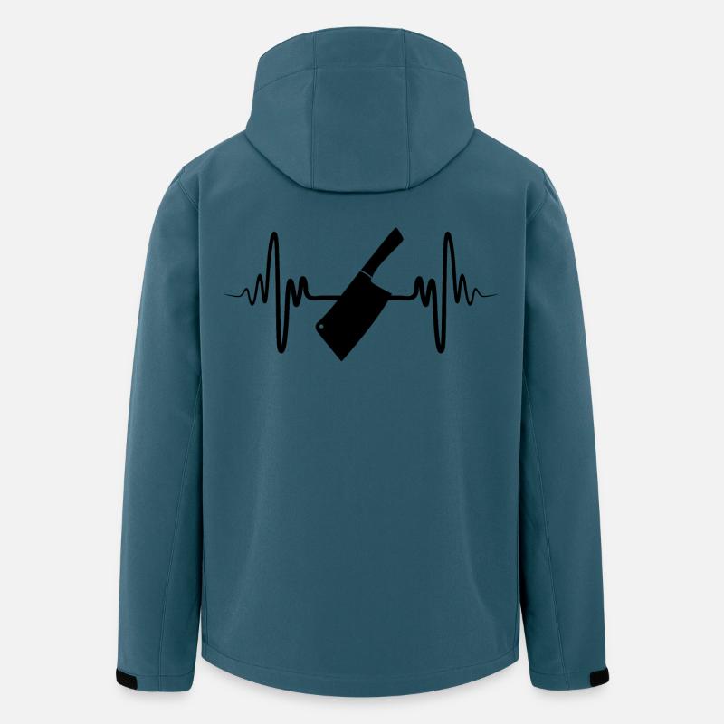 Metzger Messer Herzlinie - Recycelte Männer Softshell-Jacke von Stanley/Stella - Dunkles Petrol