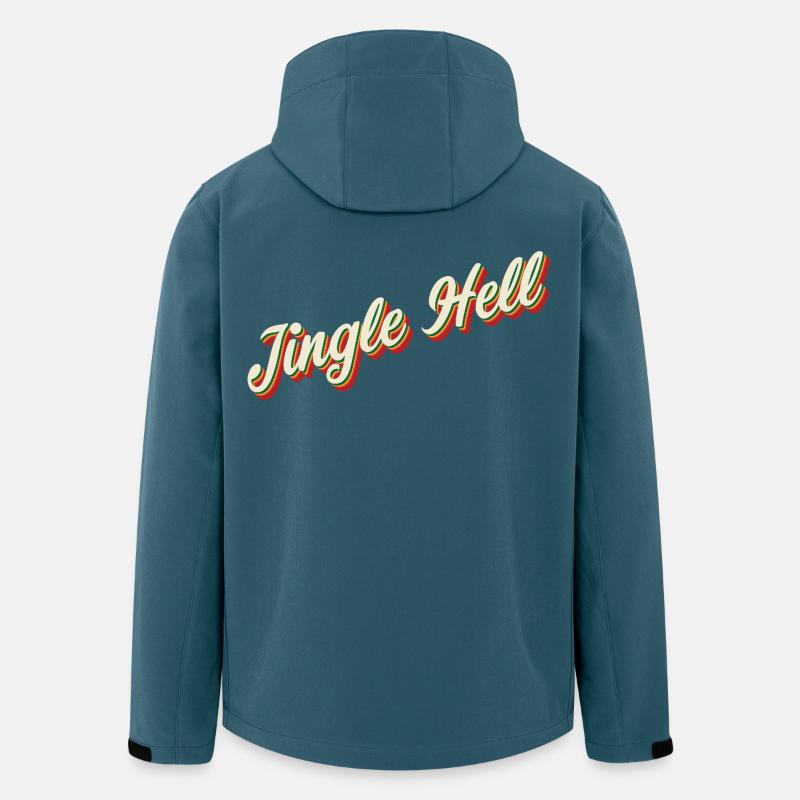 Jingle Hell Conception de Noël - Veste softshell homme en polyester recyclé Stanley/Stella - bleu pétrole foncé