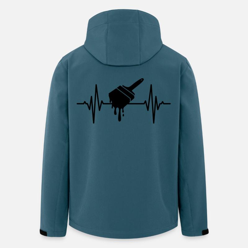 Malerpinsel Herzklopfen - Recycelte Männer Softshell-Jacke von Stanley/Stella - Dunkles Petrol