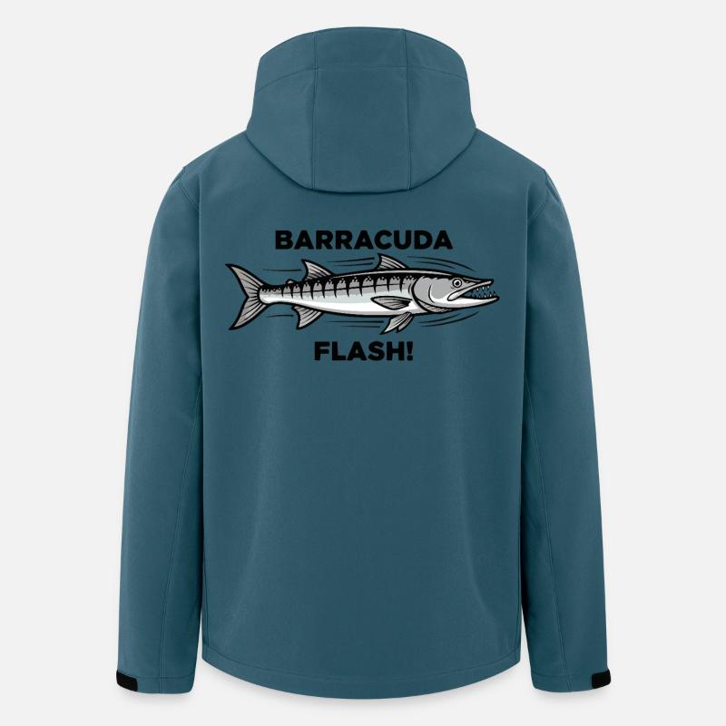 Barracuda Flash Predator Sea Barracuda - Recycelte Männer Softshell-Jacke von Stanley/Stella - Dunkles Petrol
