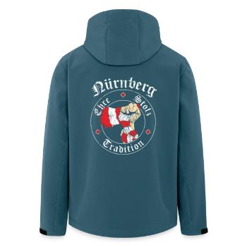 Nürnberg Ehre Stolz Tradition No II - Recycelte Männer Softshell-Jacke von Stanley/Stella - Dunkles Petrol - Hinten - AI Model Male 185 light (185cm)