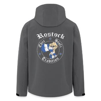 Rostock Ehre Stolz Tradition No II - Recycelte Männer Softshell-Jacke von Stanley/Stella -  - Hinten - AI Model Male 185 light (185cm)