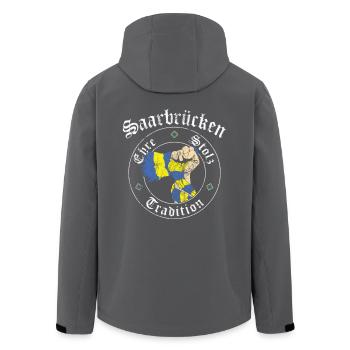 Saarbrücken Ehre Stolz Tradition No II - Recycelte Männer Softshell-Jacke von Stanley/Stella - Dunkles Petrol - Hinten - AI Model Male 185 light (185cm)