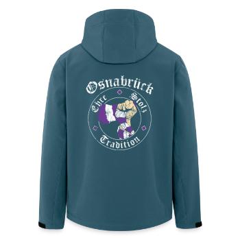 Osnabrück Ehre Stolz Tradition No II - Recycelte Männer Softshell-Jacke von Stanley/Stella - Dunkles Petrol - Hinten - AI Model Male 185 light (185cm)