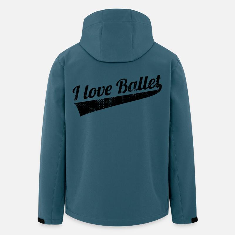 I Love Ballet - Recycelte Männer Softshell-Jacke von Stanley/Stella - Dunkles Petrol