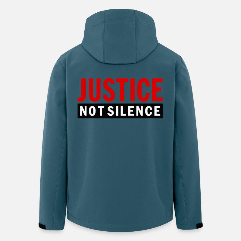 Justice Not Silence Gerechtigkeit Statement - Recycelte Männer Softshell-Jacke von Stanley/Stella - Dunkles Petrol