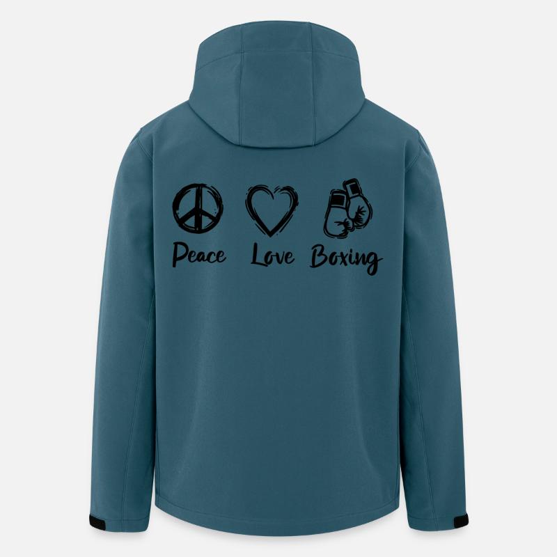 Boxer Liebe - Recycelte Männer Softshell-Jacke von Stanley/Stella - Dunkles Petrol