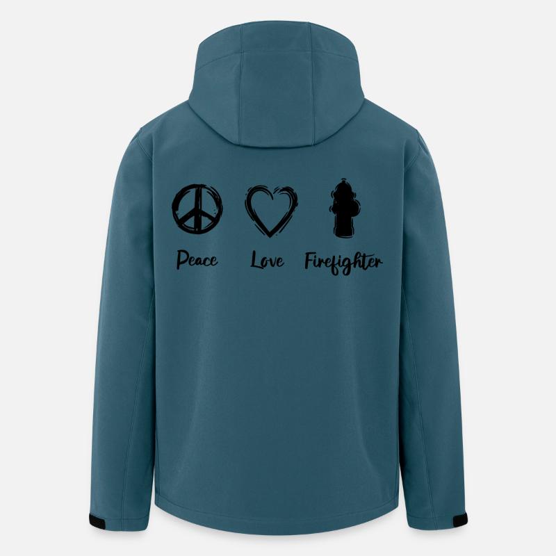 Feuerwehr Liebe - Recycelte Männer Softshell-Jacke von Stanley/Stella - Dunkles Petrol