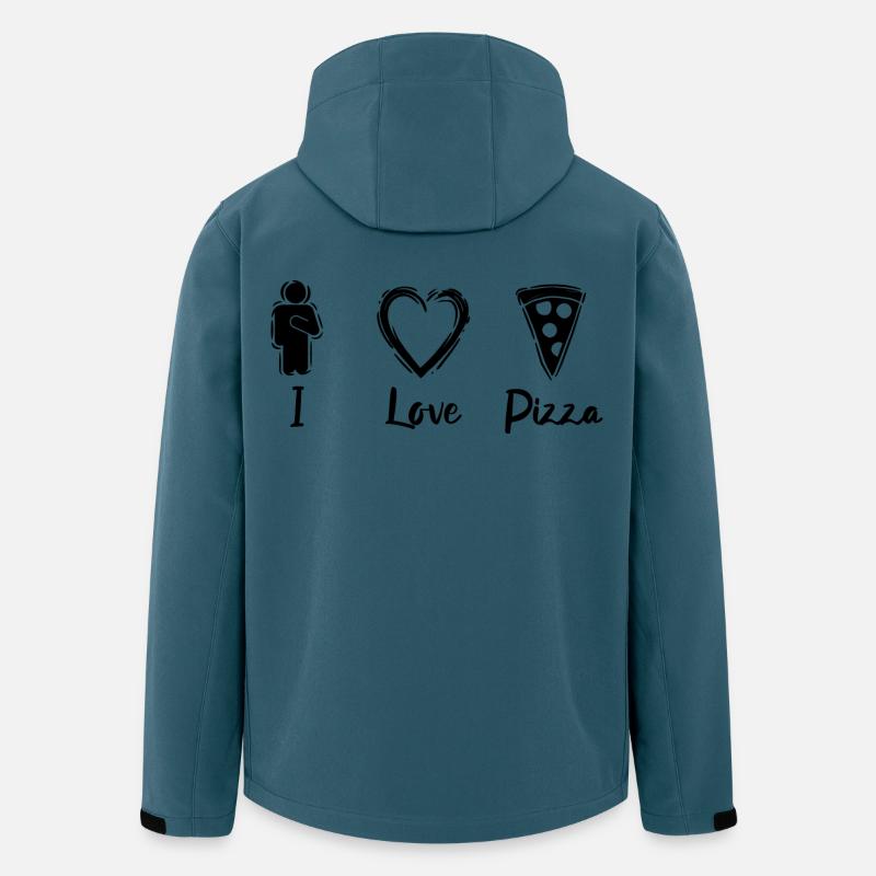 Ich mag Pizza - Recycelte Männer Softshell-Jacke von Stanley/Stella - Dunkles Petrol