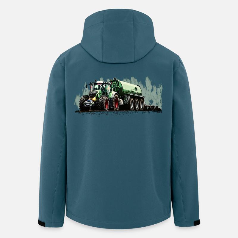 Schwergewicht auf vier Rädern - Recycelte Männer Softshell-Jacke von Stanley/Stella - Dunkles Petrol
