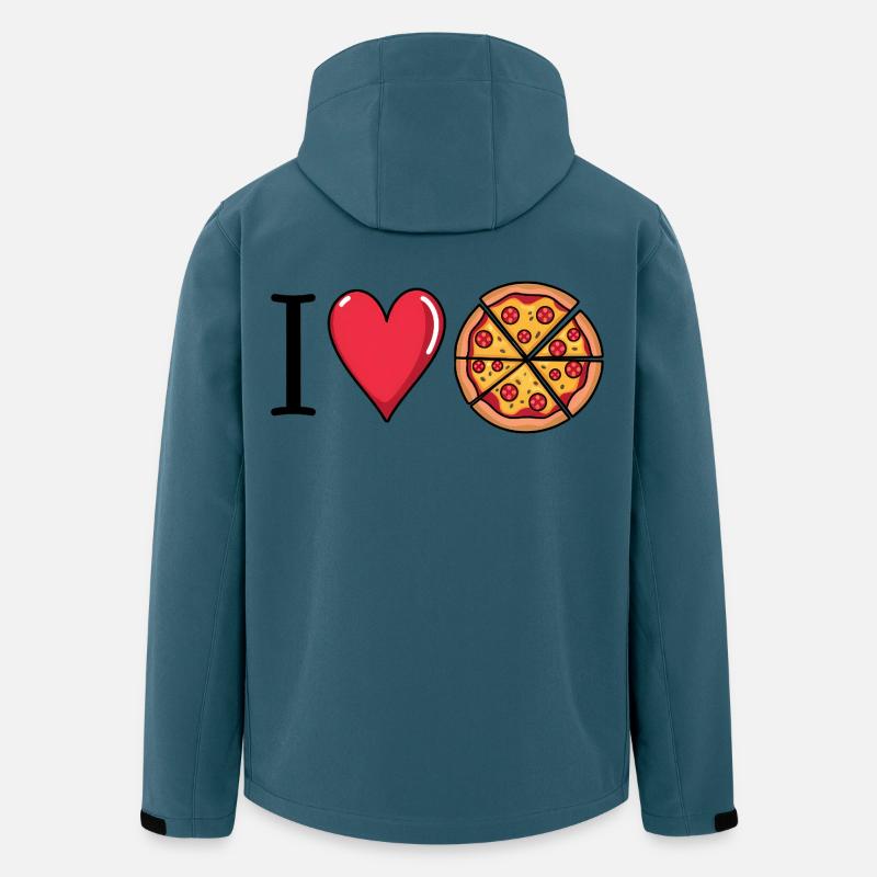 Ich liebe Pizza - Recycelte Männer Softshell-Jacke von Stanley/Stella - Dunkles Petrol
