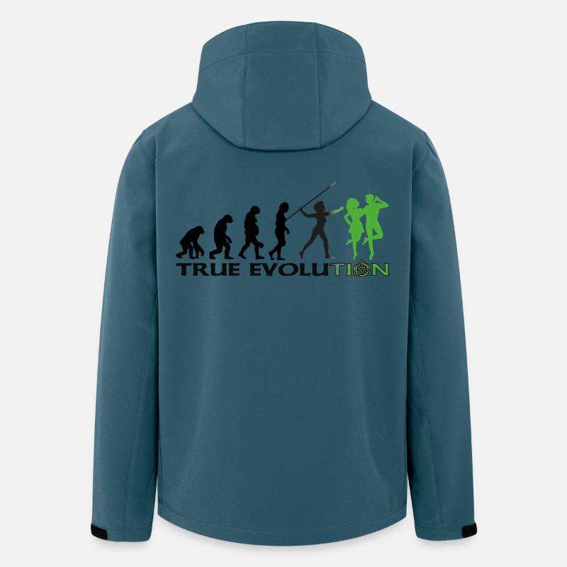 Évolution vers la danse traditionnelle irlandaise - Veste softshell homme en polyester recyclé Stanley/Stella - bleu pétrole foncé