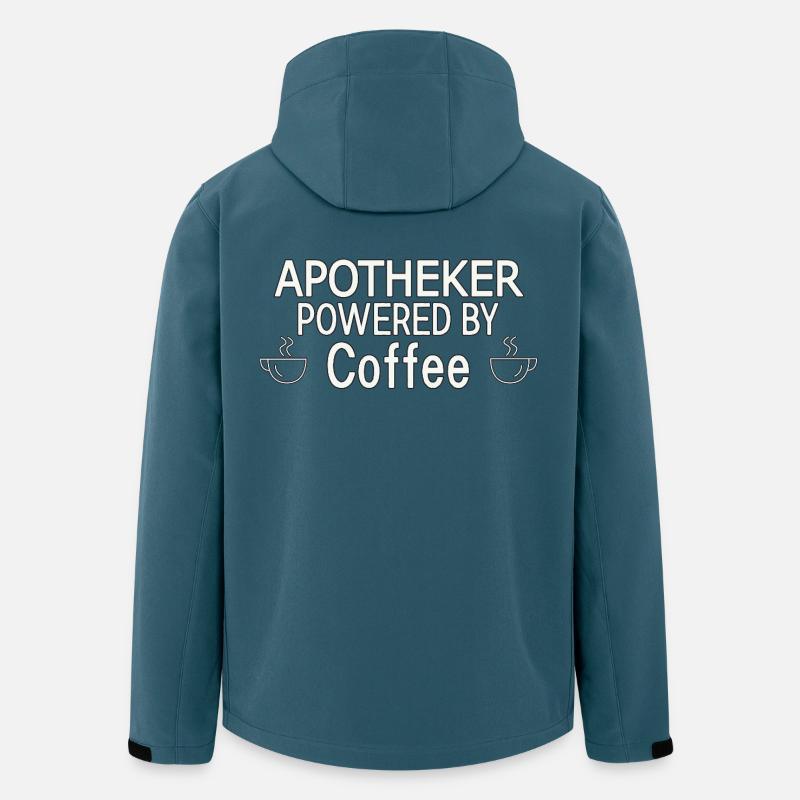 Apotheker Powered By Coffee - Recycelte Männer Softshell-Jacke von Stanley/Stella - Dunkles Petrol
