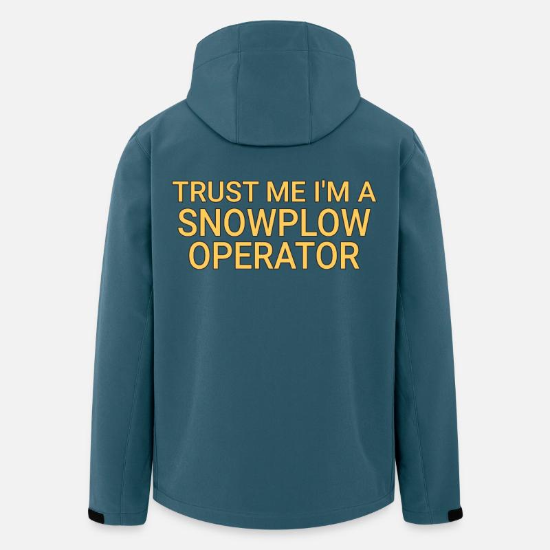 Snowplow Operator Trust Me Schneepflugfahrer - Recycelte Männer Softshell-Jacke von Stanley/Stella - Dunkles Petrol
