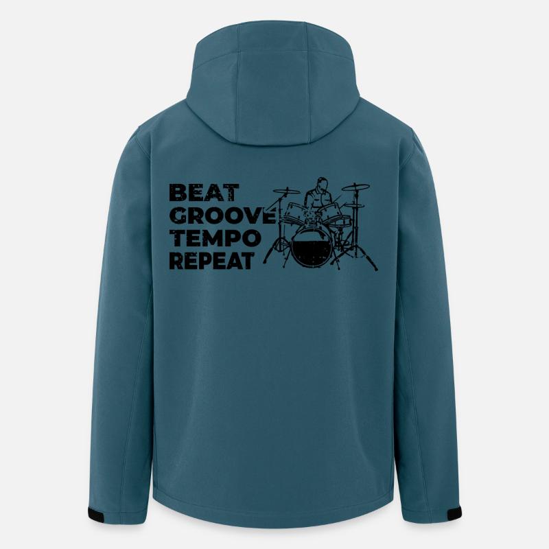 Schlagzeugspieler Motivation - Recycelte Männer Softshell-Jacke von Stanley/Stella - Dunkles Petrol