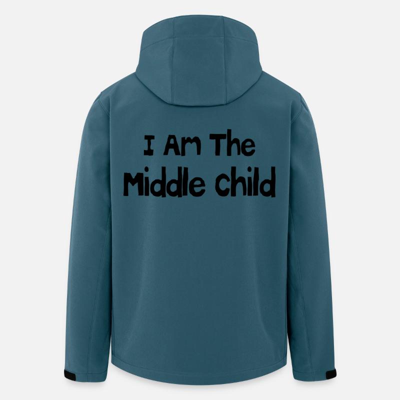 Ich bin das mittlere Kind - Recycelte Männer Softshell-Jacke von Stanley/Stella - Dunkles Petrol