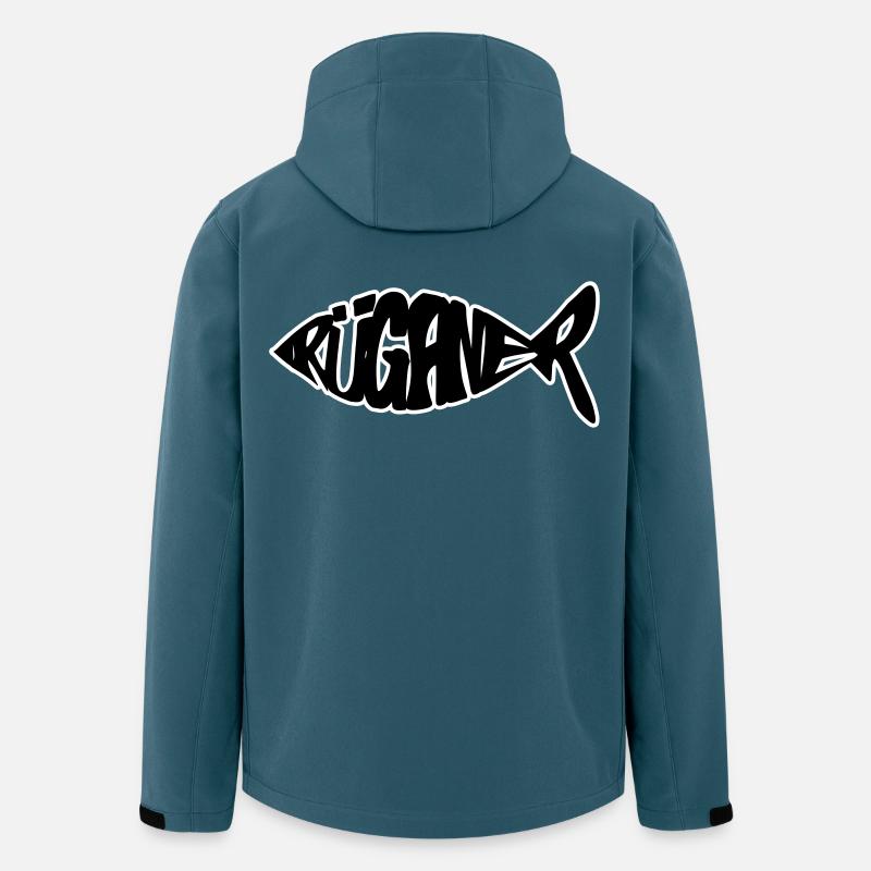Poisson de Rügan - Veste softshell homme en polyester recyclé Stanley/Stella - bleu pétrole foncé
