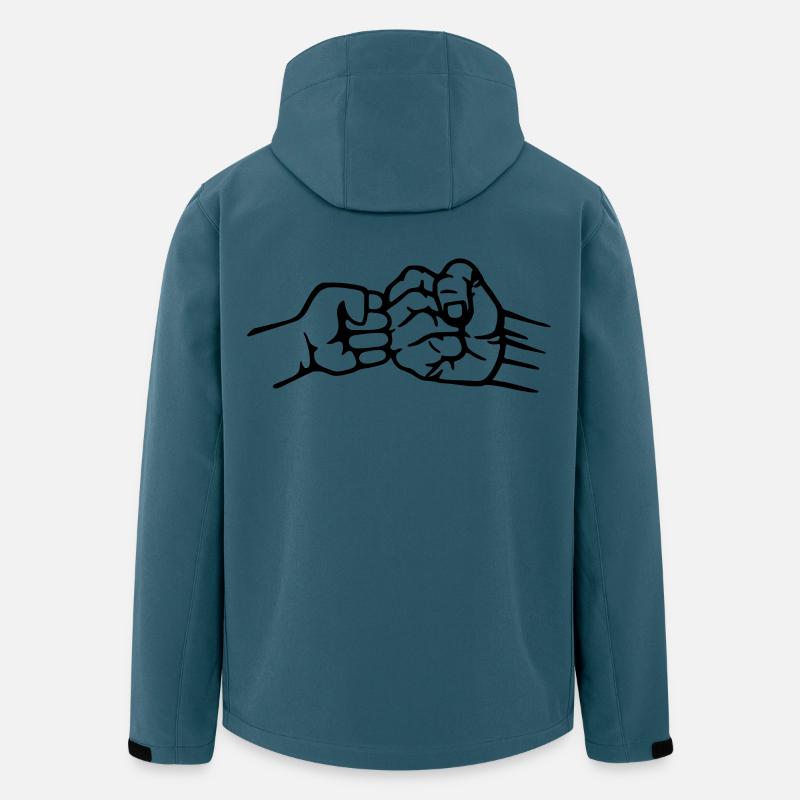 Vater und Sohn - Recycelte Männer Softshell-Jacke von Stanley/Stella - Dunkles Petrol