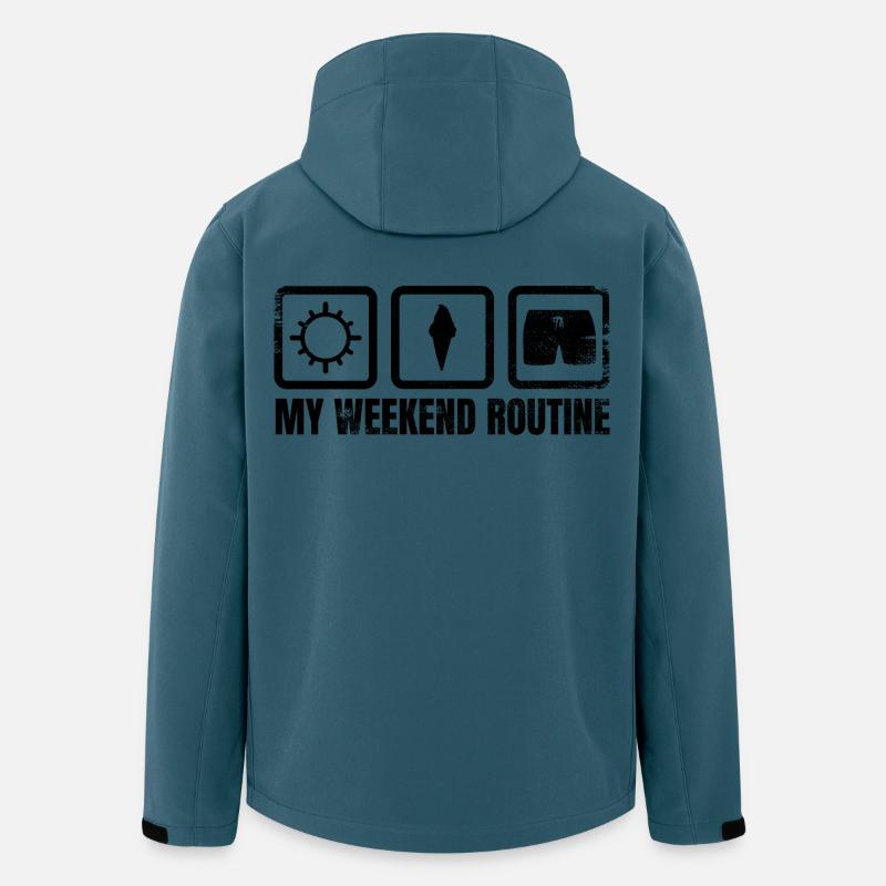 Week-end de crème glacée - Veste softshell homme en polyester recyclé Stanley/Stella - bleu pétrole foncé