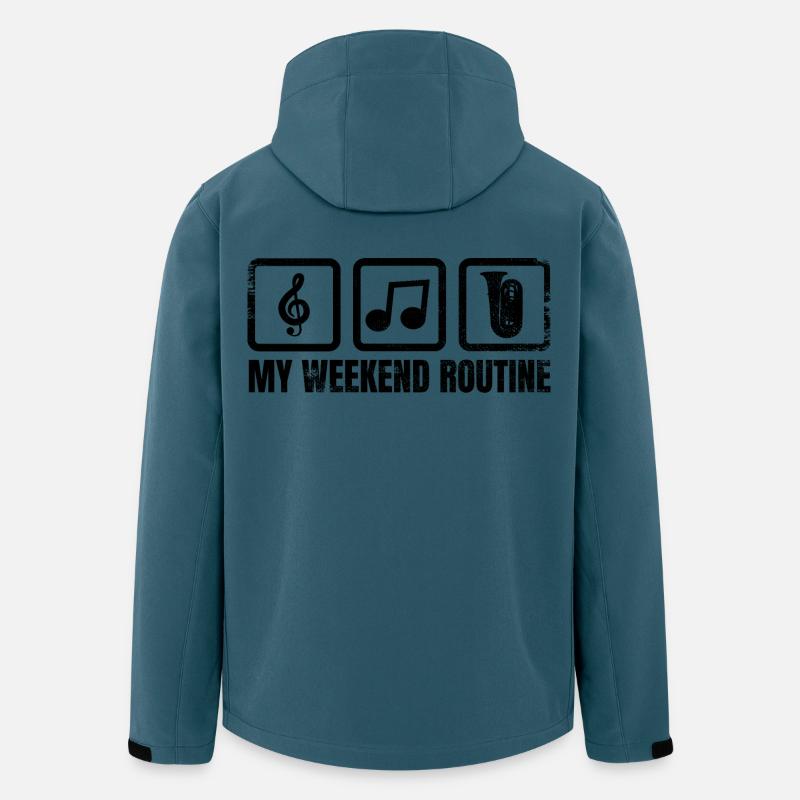 Ma routine du week-end - Veste softshell homme en polyester recyclé Stanley/Stella - bleu pétrole foncé