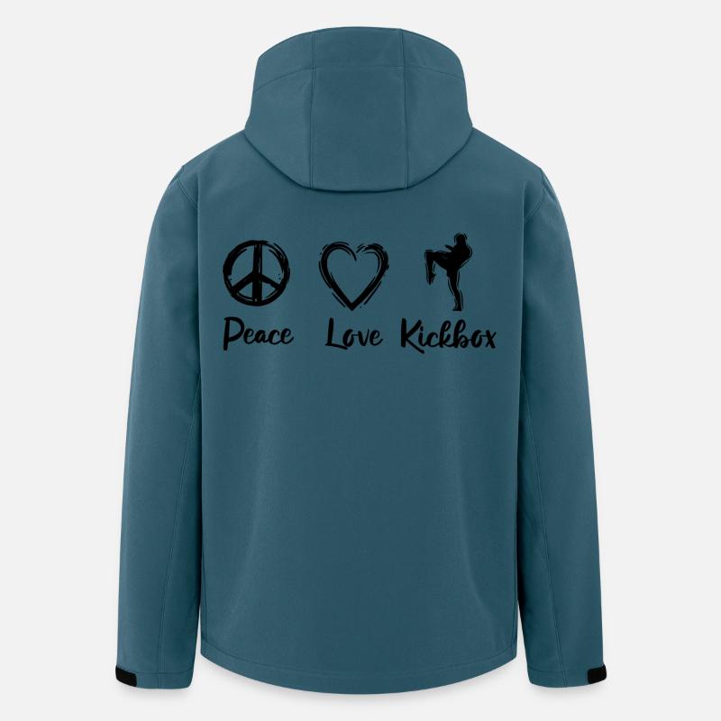 Kickbox Liebe - Recycelte Männer Softshell-Jacke von Stanley/Stella - Dunkles Petrol
