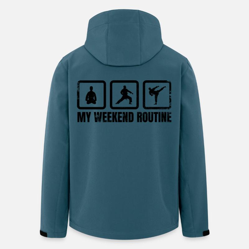 Ma routine du week-end - Veste softshell homme en polyester recyclé Stanley/Stella - bleu pétrole foncé