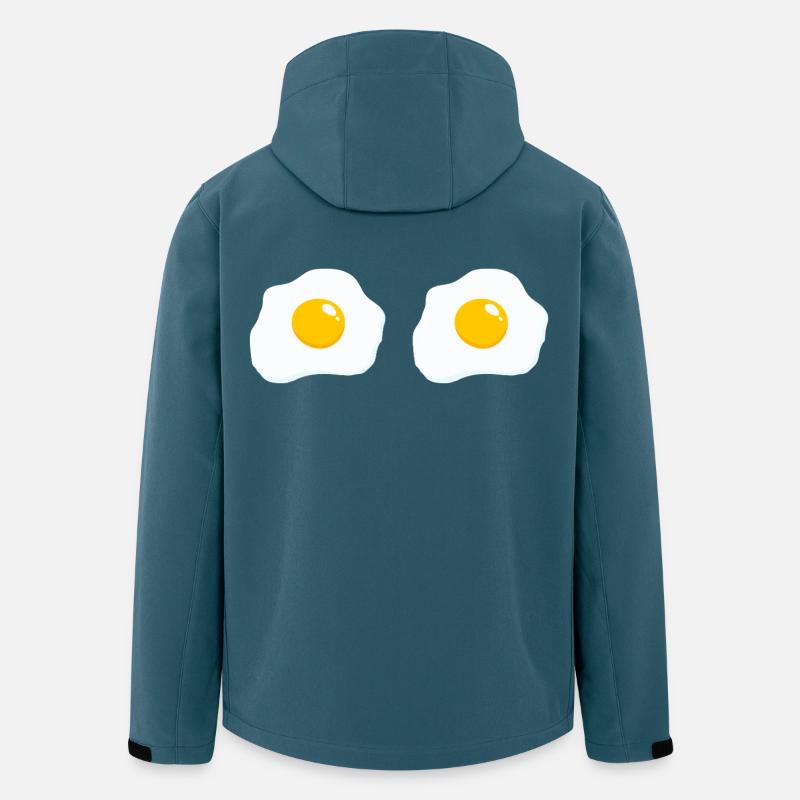 Dessin animé Double Miroir Egg - Veste softshell homme en polyester recyclé Stanley/Stella - bleu pétrole foncé