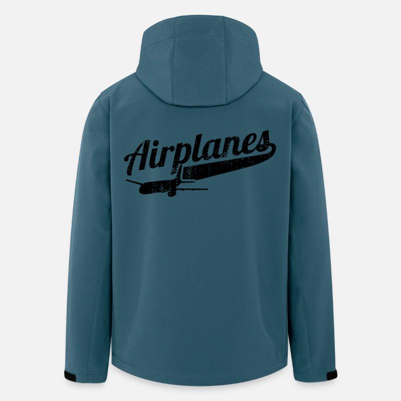 Flugzeugliebe - Recycelte Männer Softshell-Jacke von Stanley/Stella - Dunkles Petrol