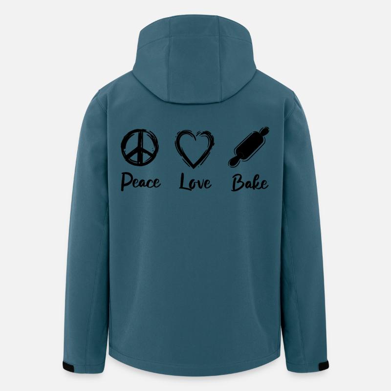 Ich liebe Backen - Recycelte Männer Softshell-Jacke von Stanley/Stella - Dunkles Petrol