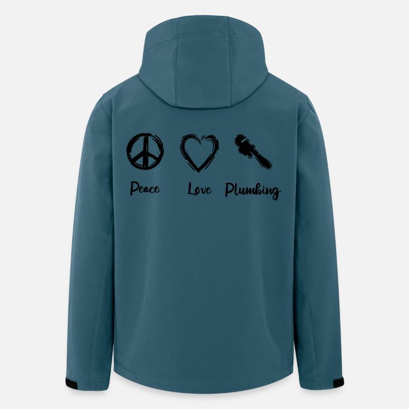 Frieden Liebe Klempnern - Recycelte Männer Softshell-Jacke von Stanley/Stella - Dunkles Petrol