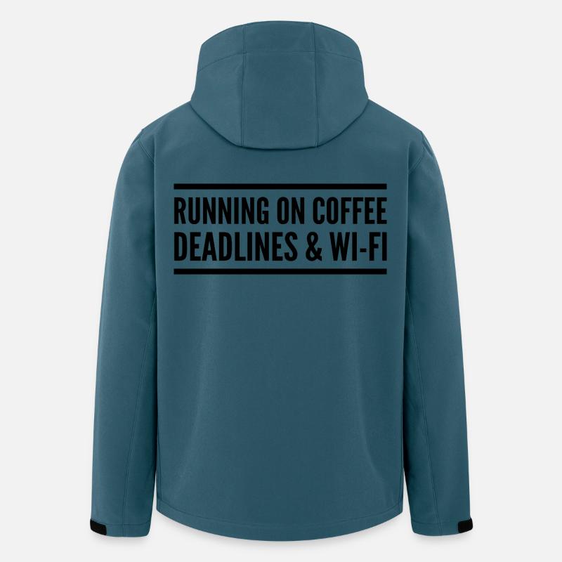 Powered by coffee, delays, and Wi-Fi - Men’s Recycled Softshell Jacket by Stanley/Stella - stargazer