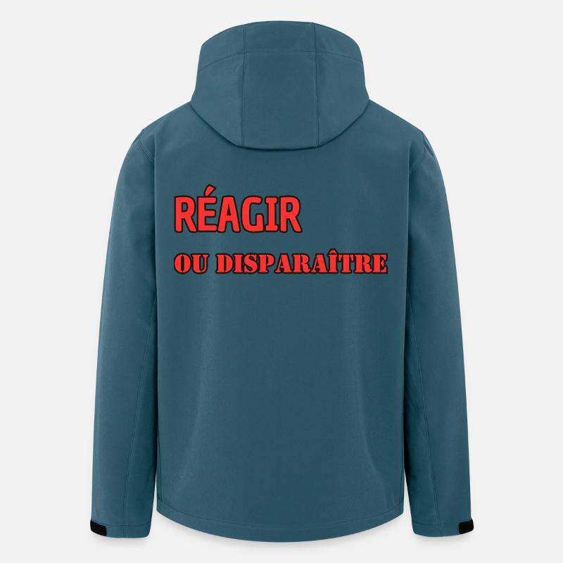 Reagieren oder verschwinden - Recycelte Männer Softshell-Jacke von Stanley/Stella - Dunkles Petrol