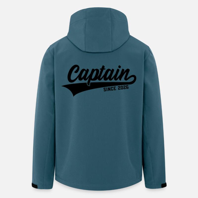 CAPITAINE 2026 CAPITAINE DEPUIS 2026 - Veste softshell homme en polyester recyclé Stanley/Stella - bleu pétrole foncé