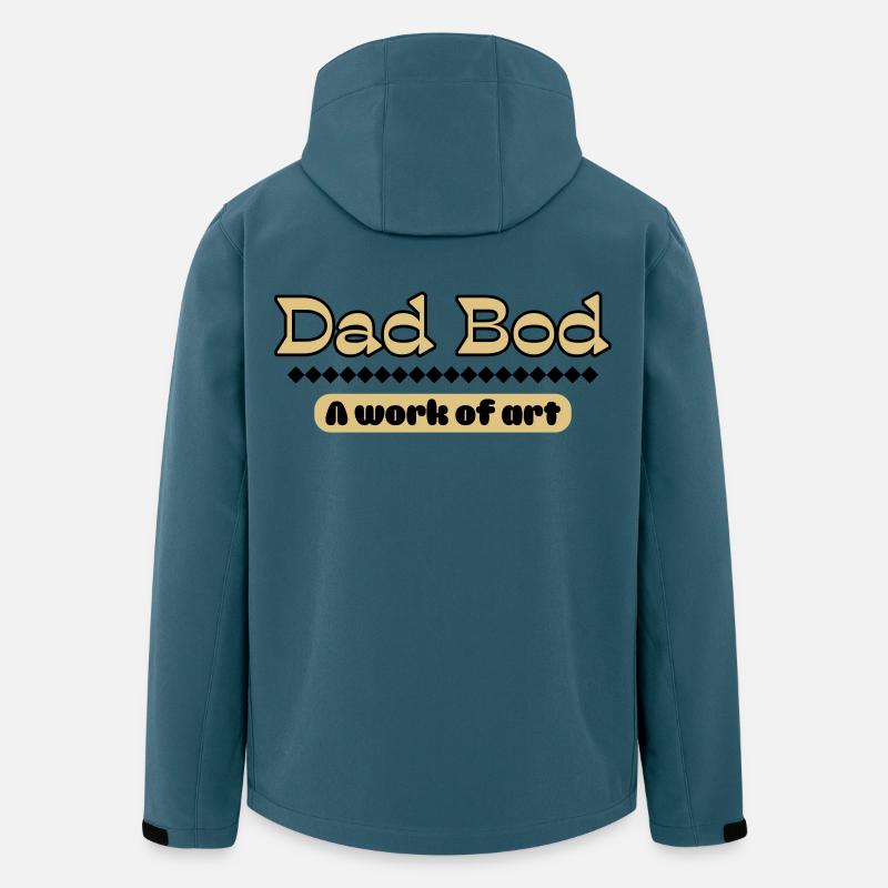 Dad Bod – Kunstvolles Statement für Väter - Recycelte Männer Softshell-Jacke von Stanley/Stella - Dunkles Petrol
