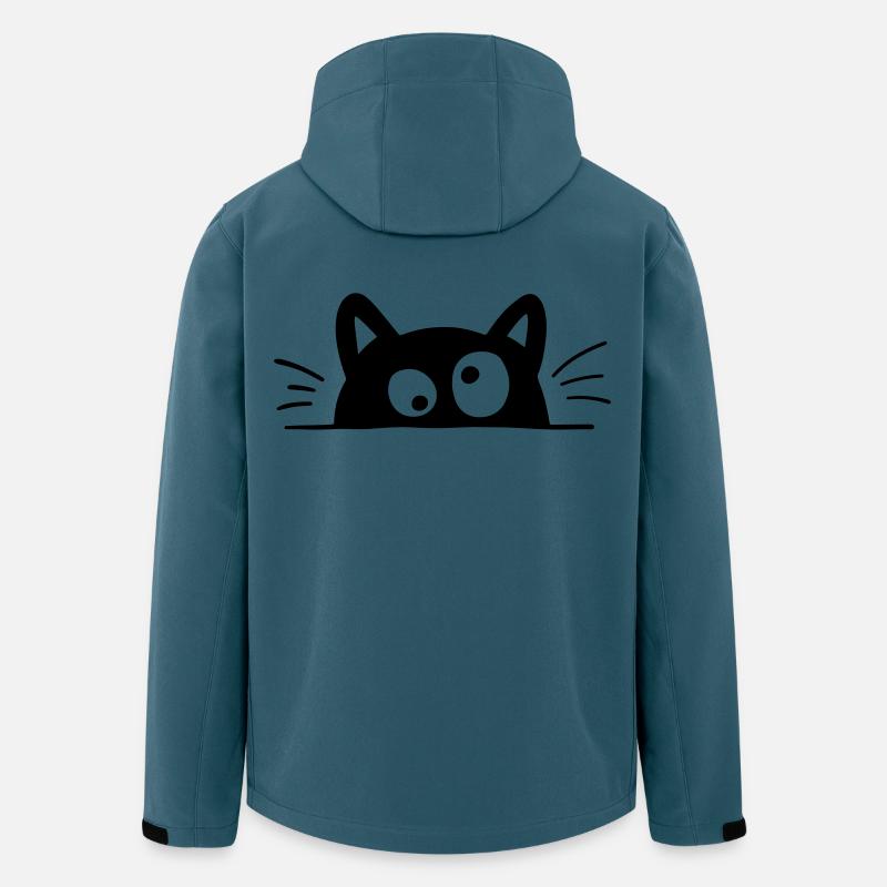 Neugierige Katze - Recycelte Männer Softshell-Jacke von Stanley/Stella - Dunkles Petrol