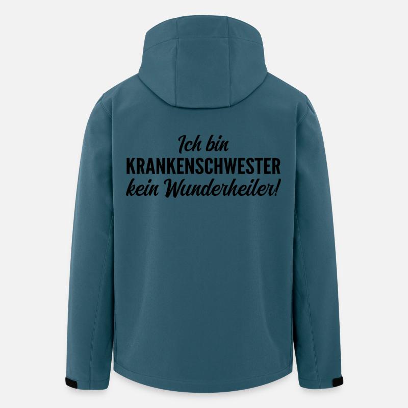 Ich bin Krankenschwester, kein Wunderheiler - Recycelte Männer Softshell-Jacke von Stanley/Stella - Dunkles Petrol