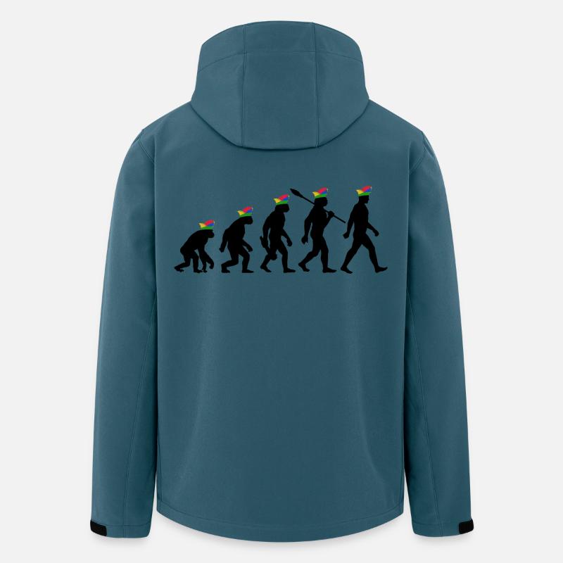 Homo Karnevalis | Evolution der Narren, Fastnacht - Recycelte Männer Softshell-Jacke von Stanley/Stella - Dunkles Petrol