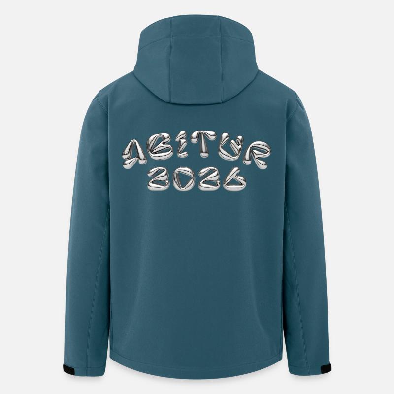 Abitur 2024 Silber Ballon-Design - Recycelte Männer Softshell-Jacke von Stanley/Stella - Dunkles Petrol