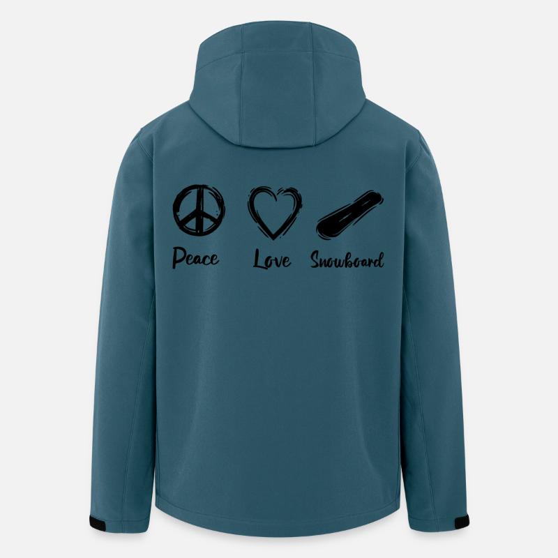 Ich liebe Snowboarding - Recycelte Männer Softshell-Jacke von Stanley/Stella - Dunkles Petrol