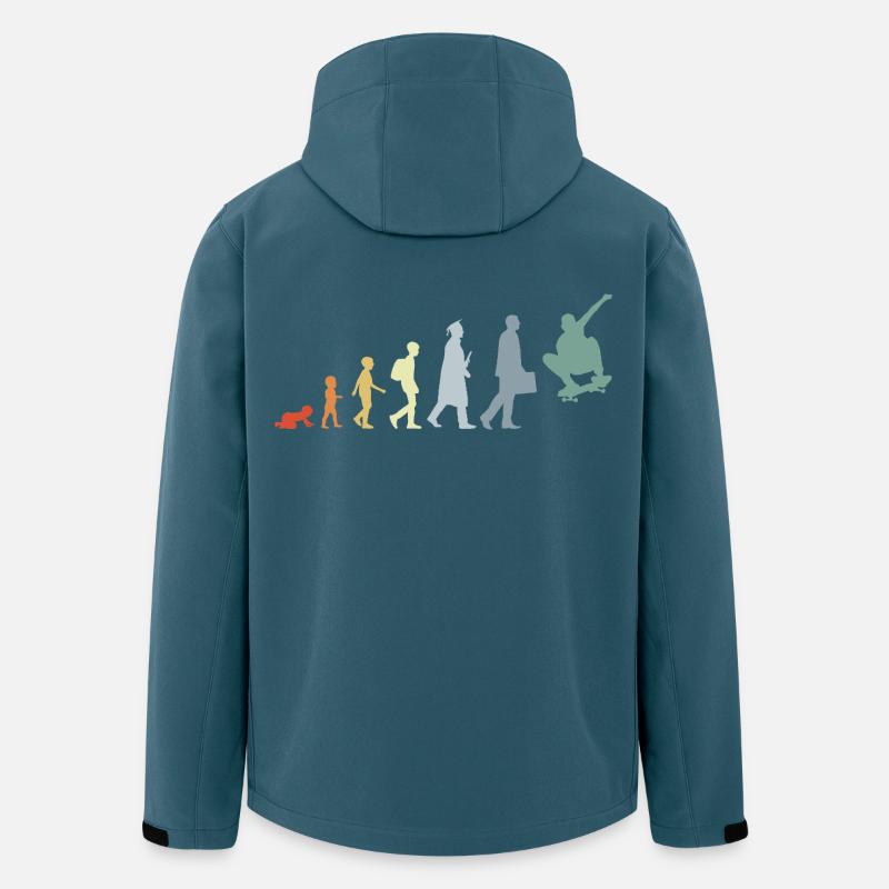 Skateboarder Evolution - Men’s Recycled Softshell Jacket by Stanley/Stella - stargazer