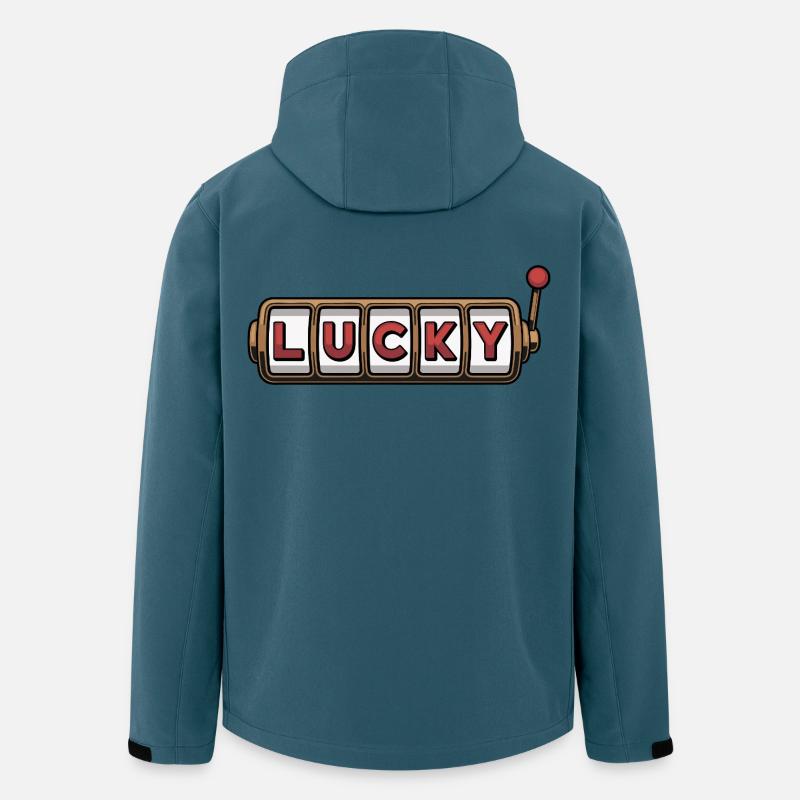 Conception de machine à sous chanceuse - Veste softshell homme en polyester recyclé Stanley/Stella - bleu pétrole foncé
