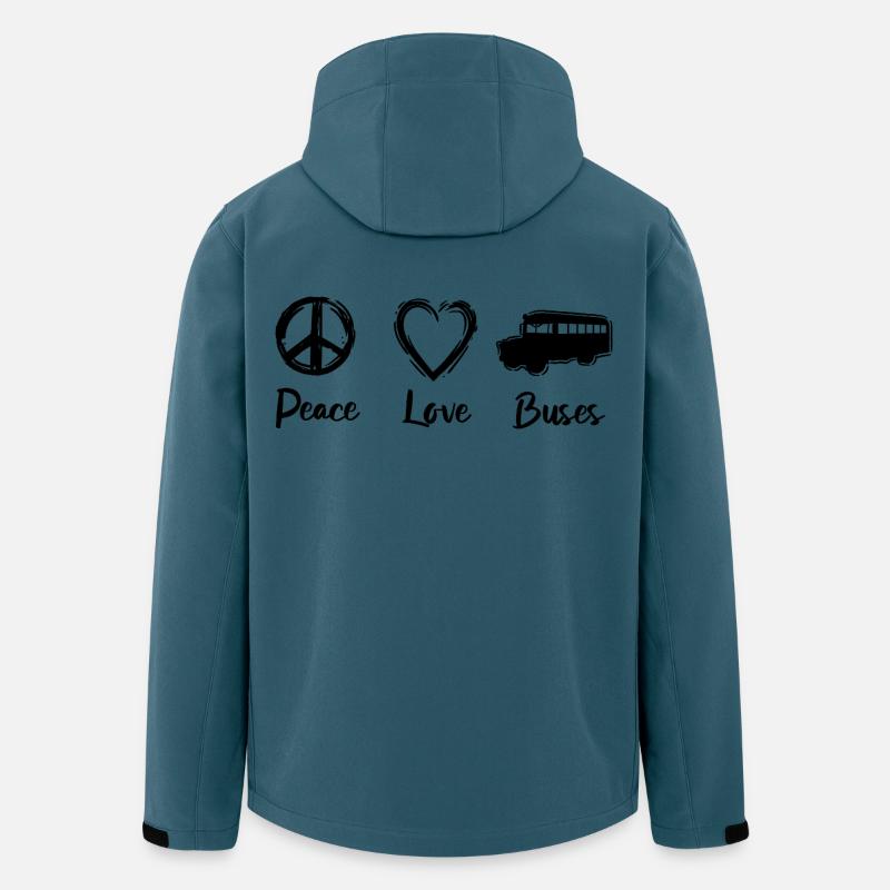 Ich liebe Busse - Recycelte Männer Softshell-Jacke von Stanley/Stella - Dunkles Petrol