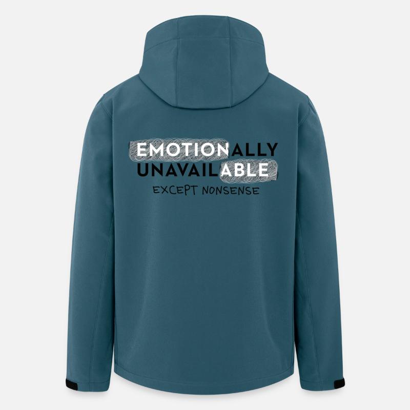 Emotionally Unavailable – Statement Typo - Recycelte Männer Softshell-Jacke von Stanley/Stella - Dunkles Petrol