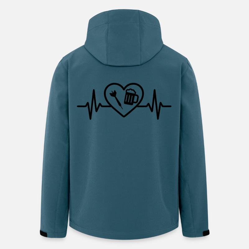 Herz Darts Bier - Recycelte Männer Softshell-Jacke von Stanley/Stella - Dunkles Petrol