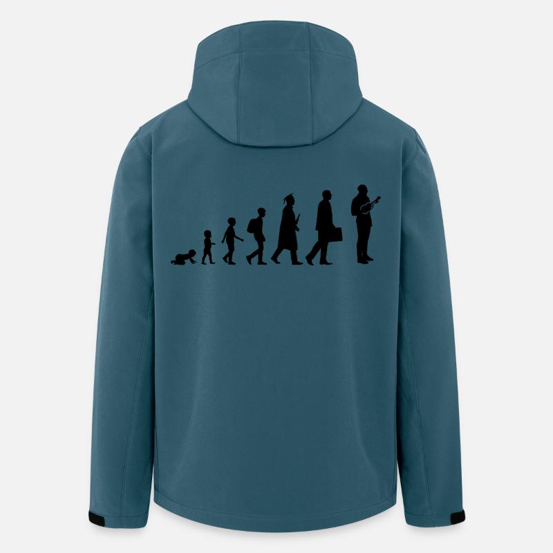 Entwicklung eines Ukulele Spielers - Recycelte Männer Softshell-Jacke von Stanley/Stella - Dunkles Petrol