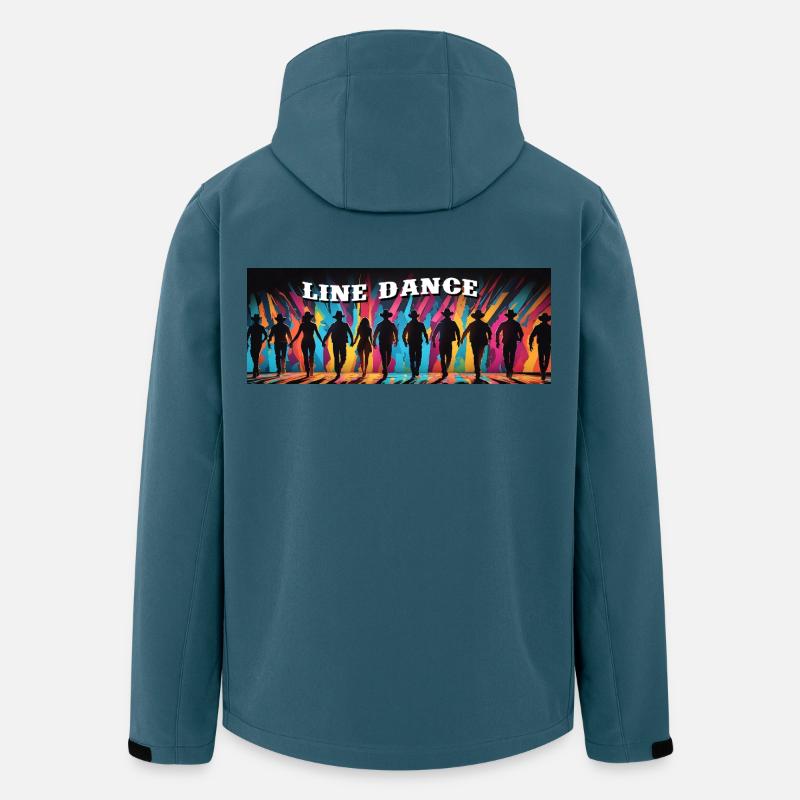 Line Dance Gruppe beim Tanzen - Recycelte Männer Softshell-Jacke von Stanley/Stella - Dunkles Petrol