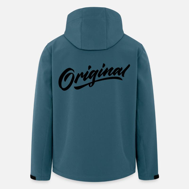 Langue source - Veste softshell homme en polyester recyclé Stanley/Stella - bleu pétrole foncé