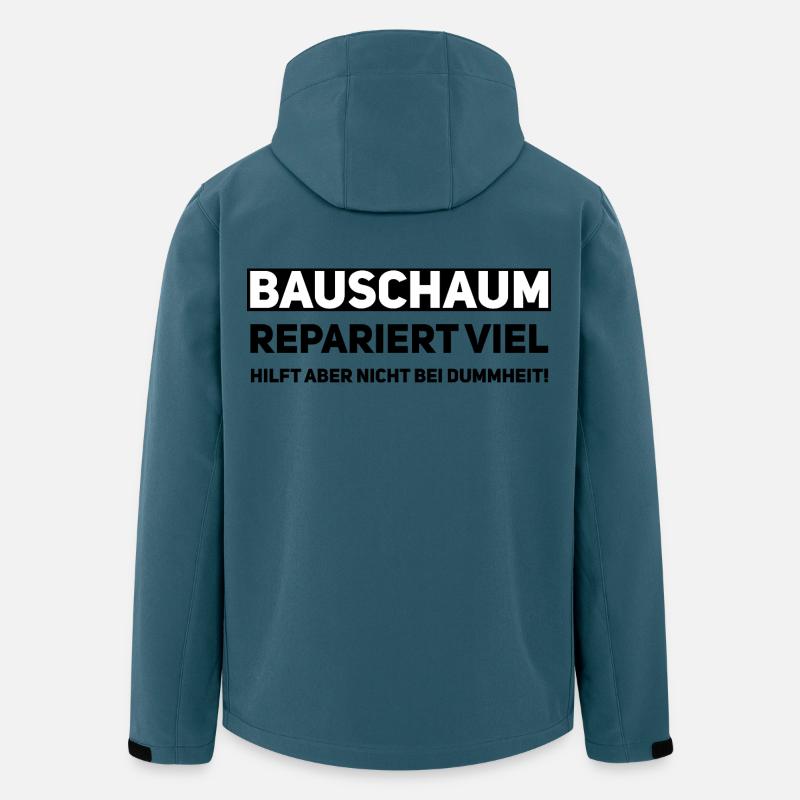 Bauschaum Handwerker Spruch - Recycelte Männer Softshell-Jacke von Stanley/Stella - Dunkles Petrol